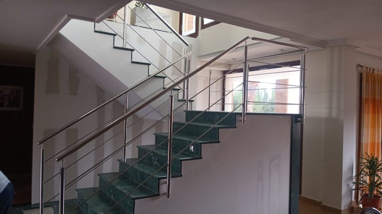 Barandilla para escalera de acero inoxidable